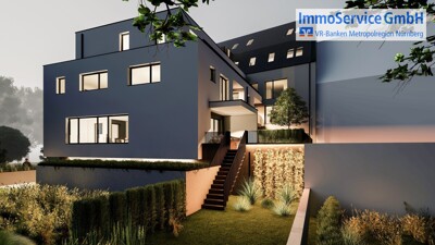Visualisierung Nacht Gartenansicht 2